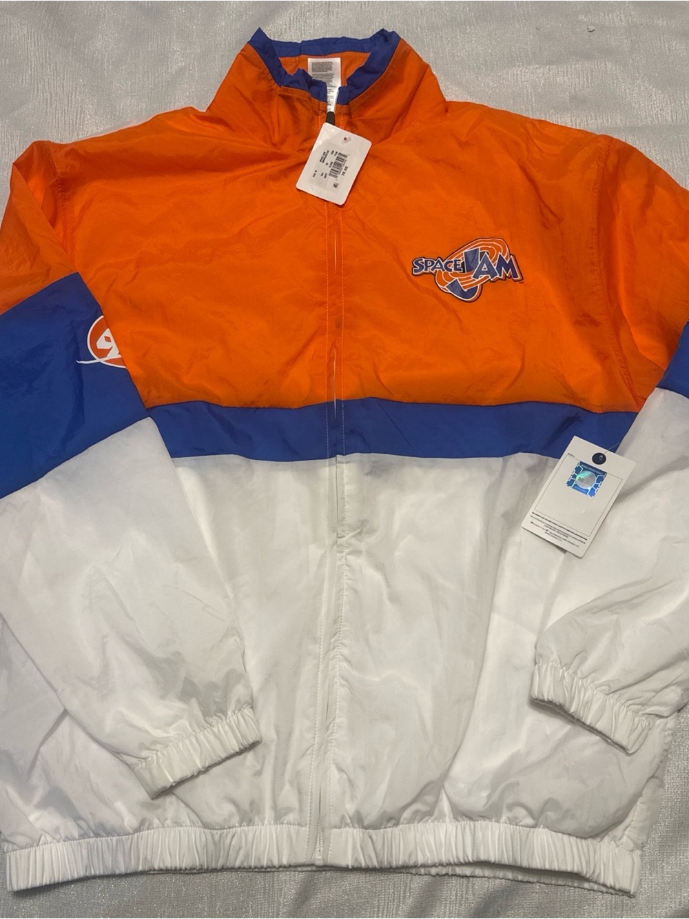 Unisex Orange & White Windbreaker champion space jam